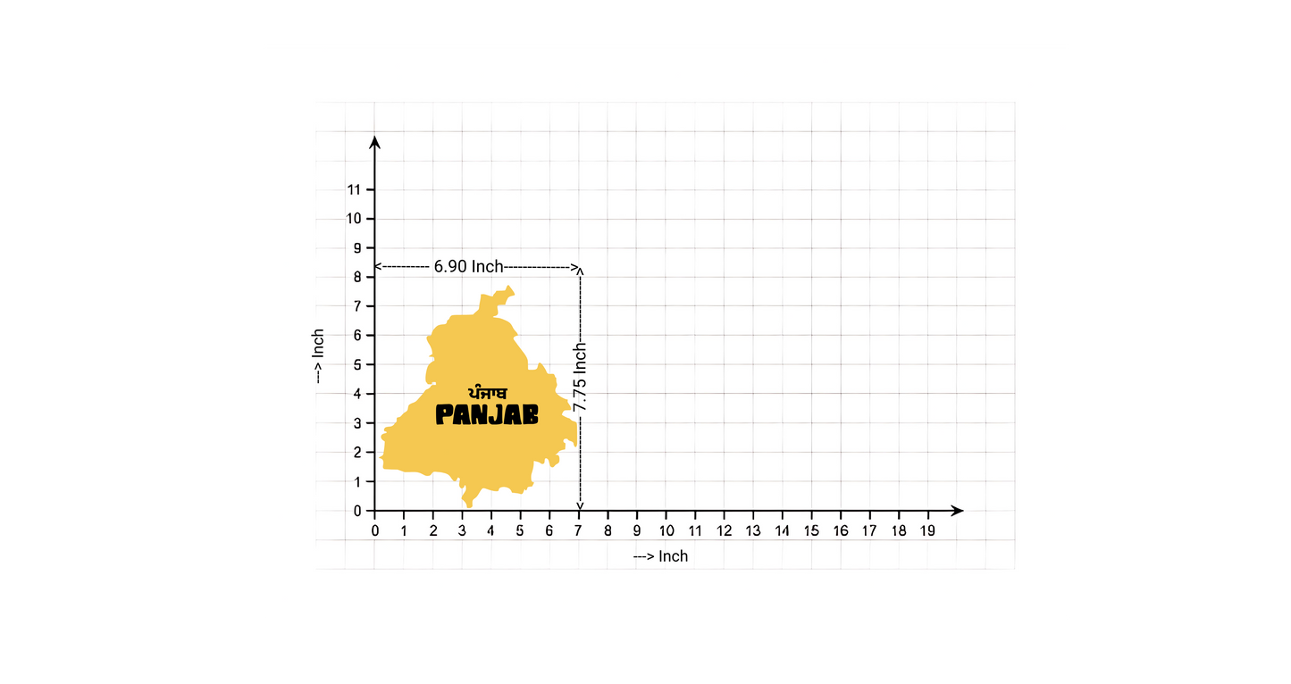 Panjab Map | Bumper Sticker