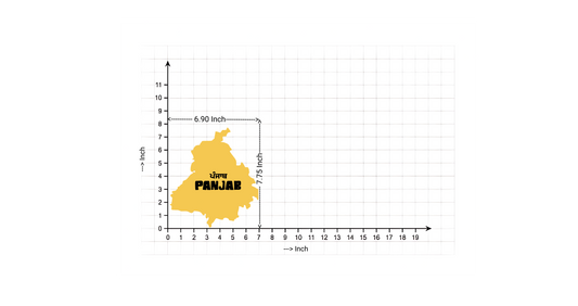 Panjab Map-Bumper/Car Sticker