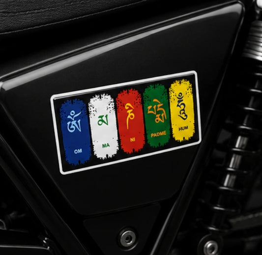 Om Mani Padme Hum 3D Dome Sticker | 3 Inch