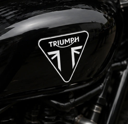 Triumph Triangle Badge 3D Dome Sticker | 3 Inch