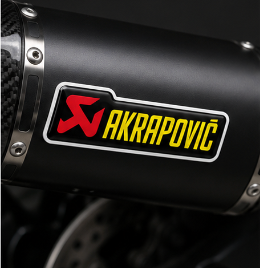 Akrapovic Logo 3D Dome Sticker | 3 Inch