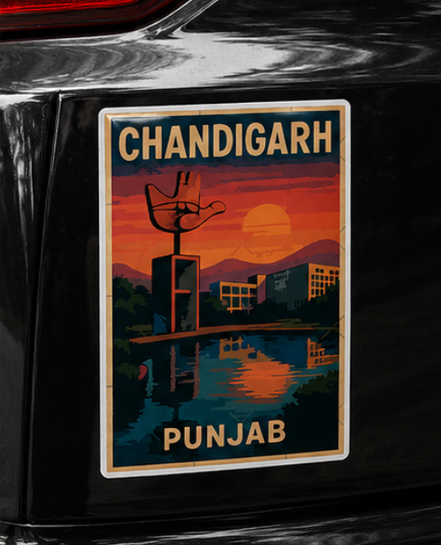 Chandigarh 3D Dome Sticker | 3 Inch