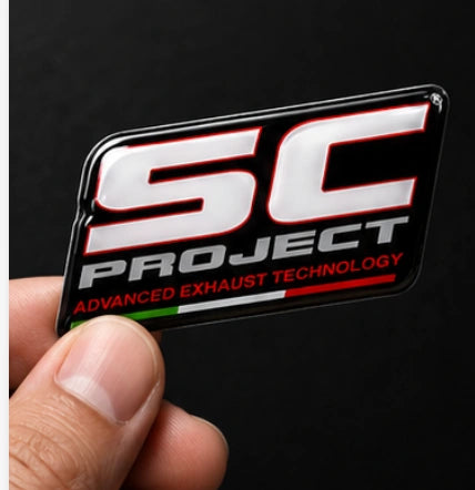 SC-Project Exhaust 3D Dome Sticker | 3 Inch