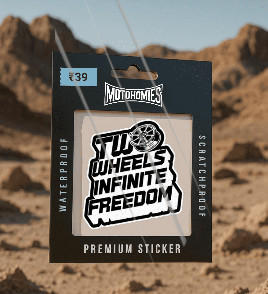 Two Wheels Infinite Freedom | Sticker