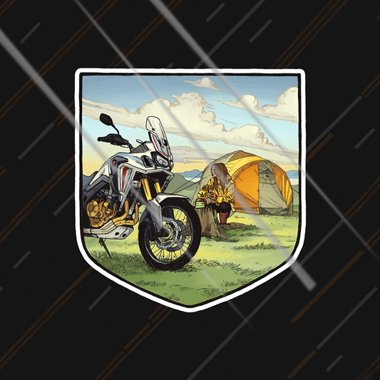 Camp & Campfire Outdoor Sticker Pack – 9 Stickers