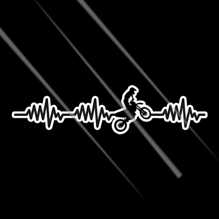 Motorcycle heartbeat biker vinyl sticker for bikes, helmets and riders – Motohomies
