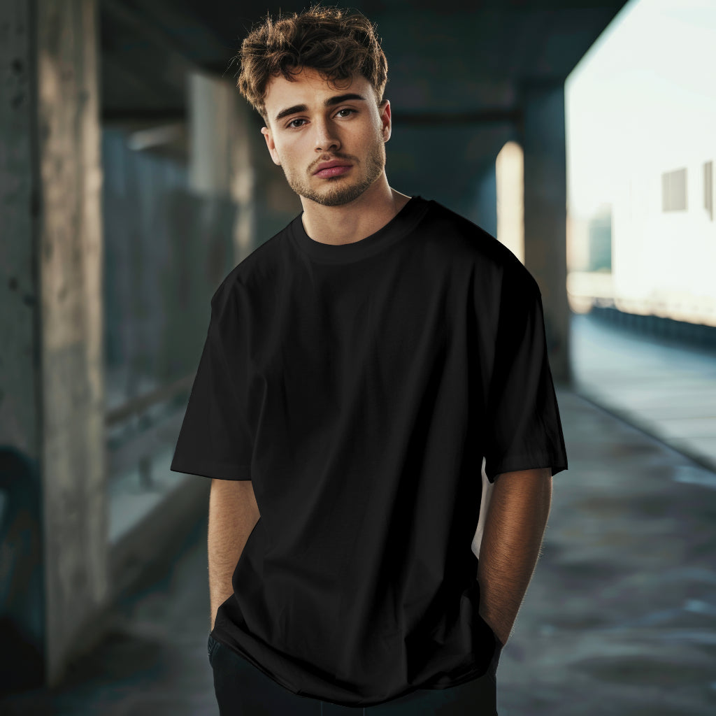 Solids: Black | Oversized Unisex T-Shirt