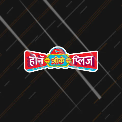 horn ok please sticker with colorful indian truck art design for vehicles