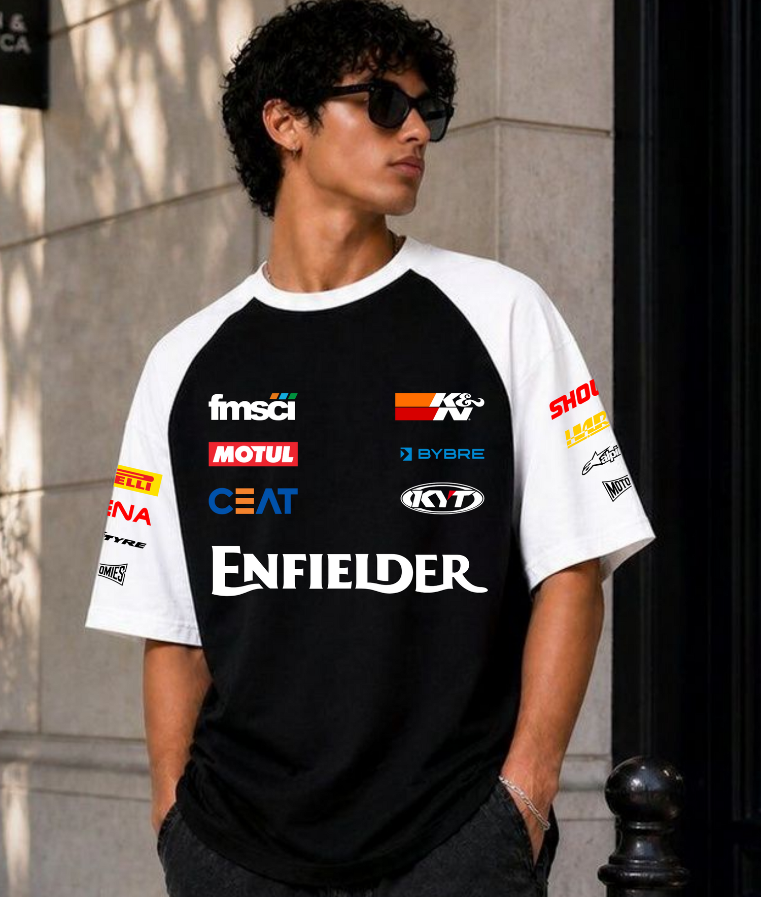 Biker oversized t-shirts for Indian motorcycle riders - KTM, BMW, Triumph and Honda MotoGP racing tees in 240 GSM cotton-blend. 