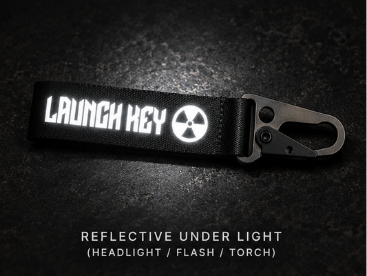 Launch Key | Reflective Keychain | Black