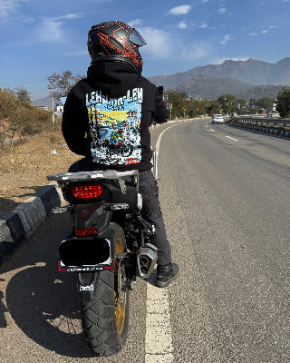 Anand Singh with Motohomies gear