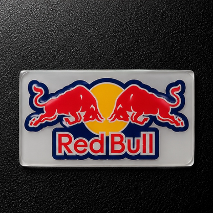 Red Bull Twin Bulls 3D Dome Sticker | 3 Inch