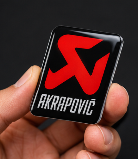 Akrapovic Exhaust Badge 3D Dome Sticker | 3 Inch