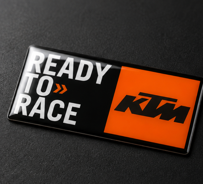 KTM Ready to Race 3D Dome Sticker | 3 Inch