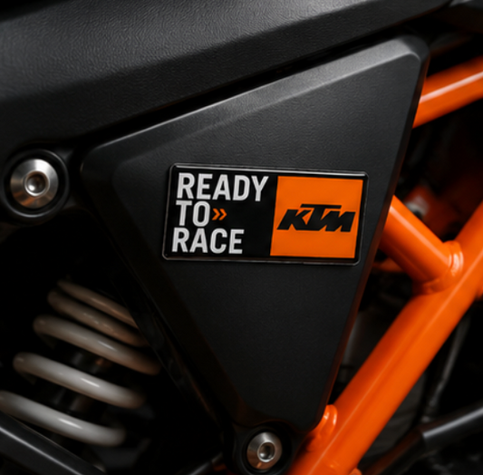 KTM Ready to Race 3D Dome Sticker | 3 Inch