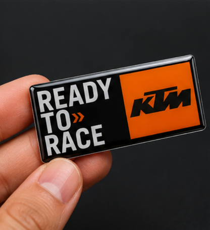 KTM Ready to Race 3D Dome Sticker | 3 Inch