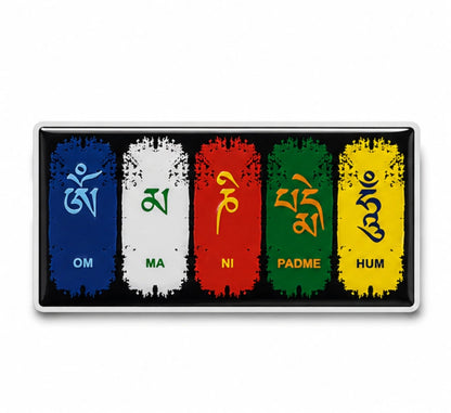 Om Mani Padme Hum 3D Dome Sticker | 3 Inch