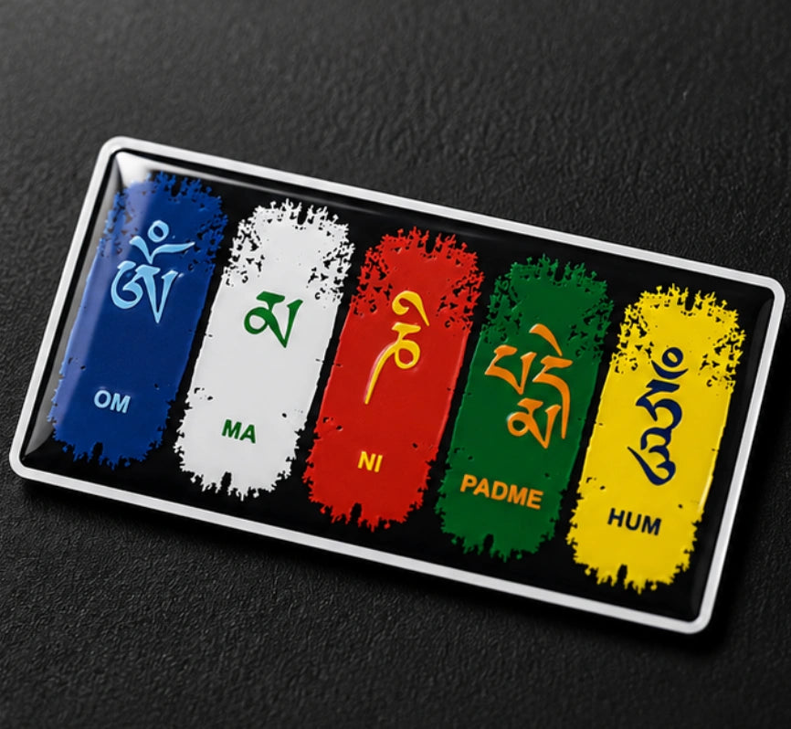 Om Mani Padme Hum 3D Dome Sticker | 3 Inch