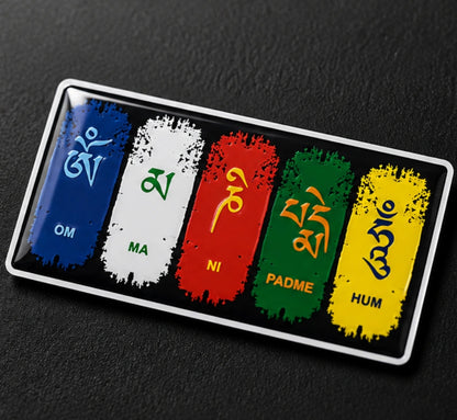 Om Mani Padme Hum 3D Dome Sticker | 3 Inch