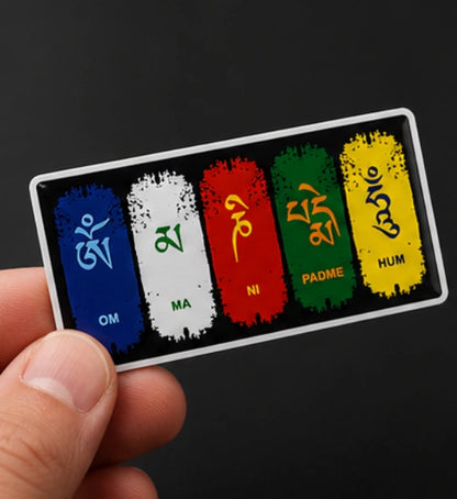 Om Mani Padme Hum 3D Dome Sticker | 3 Inch