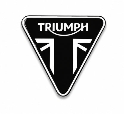 Triumph Triangle Badge 3D Dome Sticker | 3 Inch
