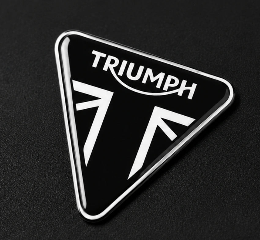 Triumph Triangle Badge 3D Dome Sticker | 3 Inch