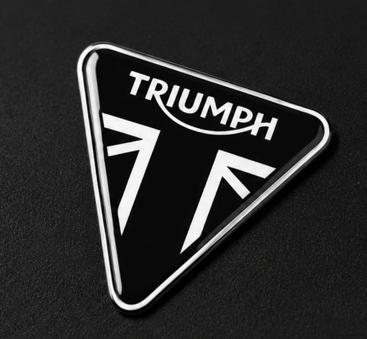 Triumph Triangle Badge 3D Dome Sticker | 3 Inch