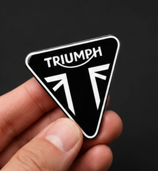 Triumph Triangle Badge 3D Dome Sticker | 3 Inch