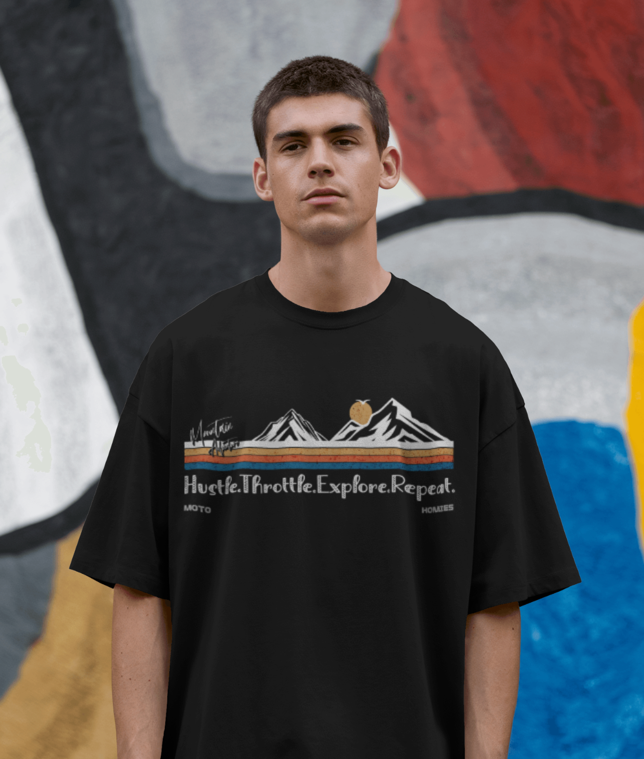 Hustle.Throttle.Explore.Repeat  | Unisex Oversized T-Shirt