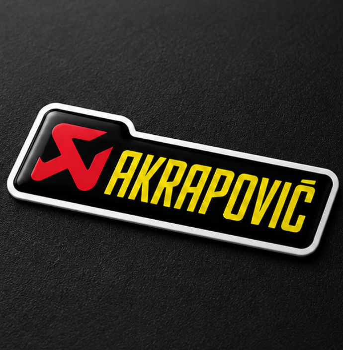 Akrapovic Logo 3D Dome Sticker | 3 Inch