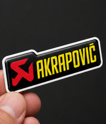 Akrapovic Logo 3D Dome Sticker | 3 Inch