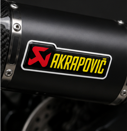 Akrapovic Logo 3D Dome Sticker | 3 Inch