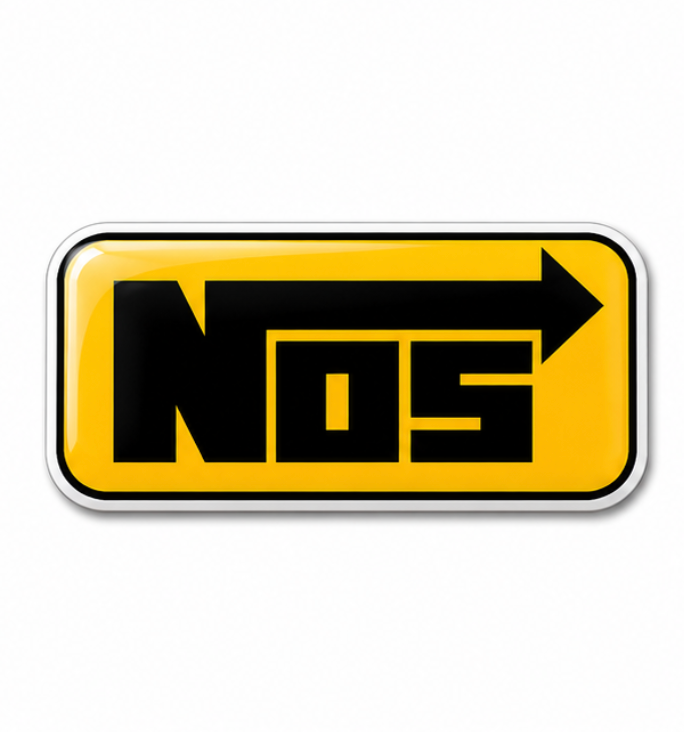 NOS Nitrous 3D Dome Sticker | 3 Inch