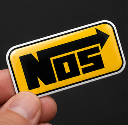 NOS Nitrous 3D Dome Sticker | 3 Inch