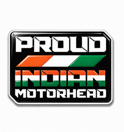 Proud Indian Motorhead 3D Dome Sticker | 3 Inch