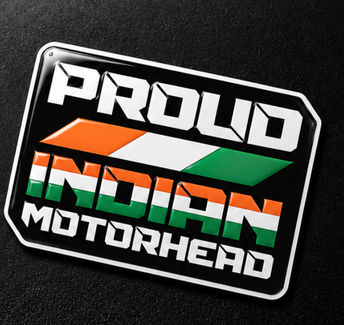 Proud Indian Motorhead 3D Dome Sticker | 3 Inch