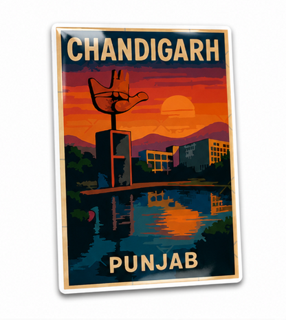 Chandigarh 3D Dome Sticker | 3 Inch