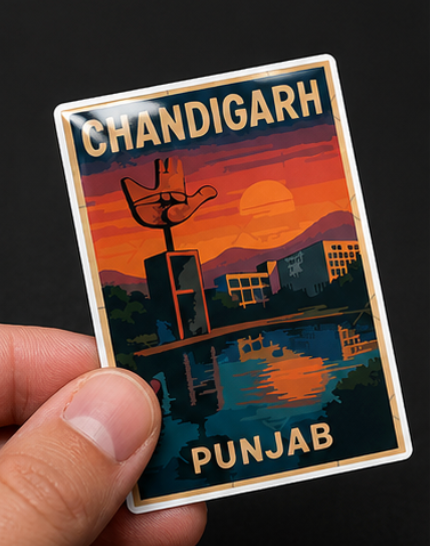 Chandigarh 3D Dome Sticker | 3 Inch