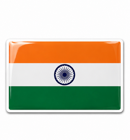 India Flag 3D Dome Sticker | 3 Inch