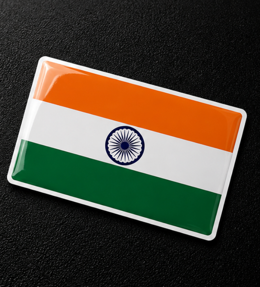 India Flag 3D Dome Sticker | 3 Inch