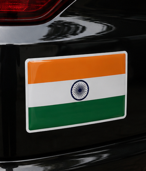 India Flag 3D Dome Sticker | 3 Inch