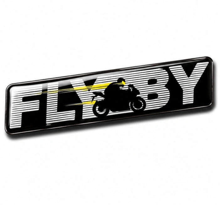 Flyby Motorcycle Speed 3D Dome Sticker | 3 Inch