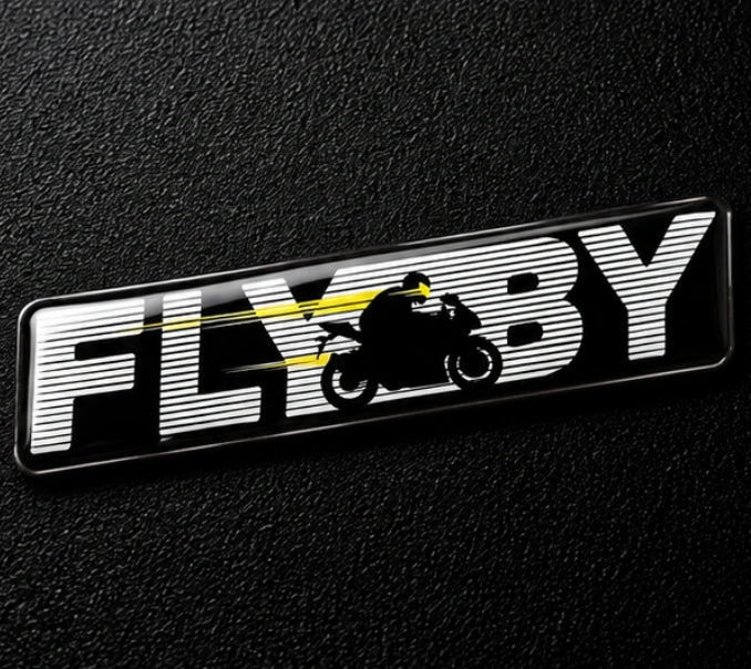 Flyby Motorcycle Speed 3D Dome Sticker | 3 Inch