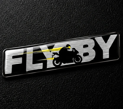 Flyby Motorcycle Speed 3D Dome Sticker | 3 Inch