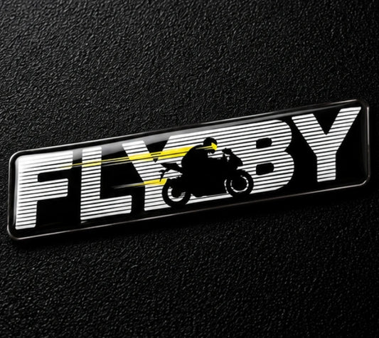 Flyby Motorcycle Speed 3D Dome Sticker | 3 Inch