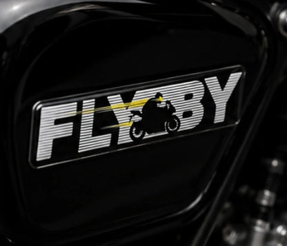 Flyby Motorcycle Speed 3D Dome Sticker | 3 Inch