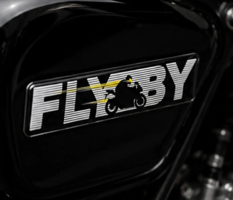 Flyby Motorcycle Speed 3D Dome Sticker | 3 Inch