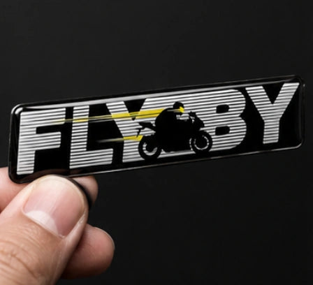 Flyby Motorcycle Speed 3D Dome Sticker | 3 Inch