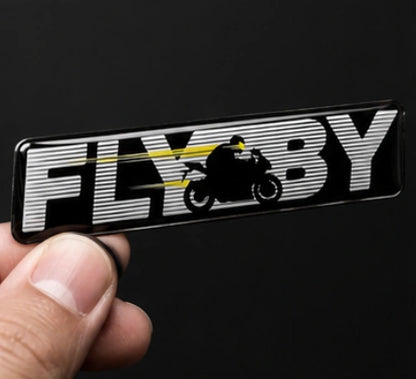 Flyby Motorcycle Speed 3D Dome Sticker | 3 Inch