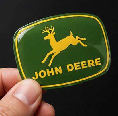 John Deere Tractor 3D Dome Sticker | 3 Inch